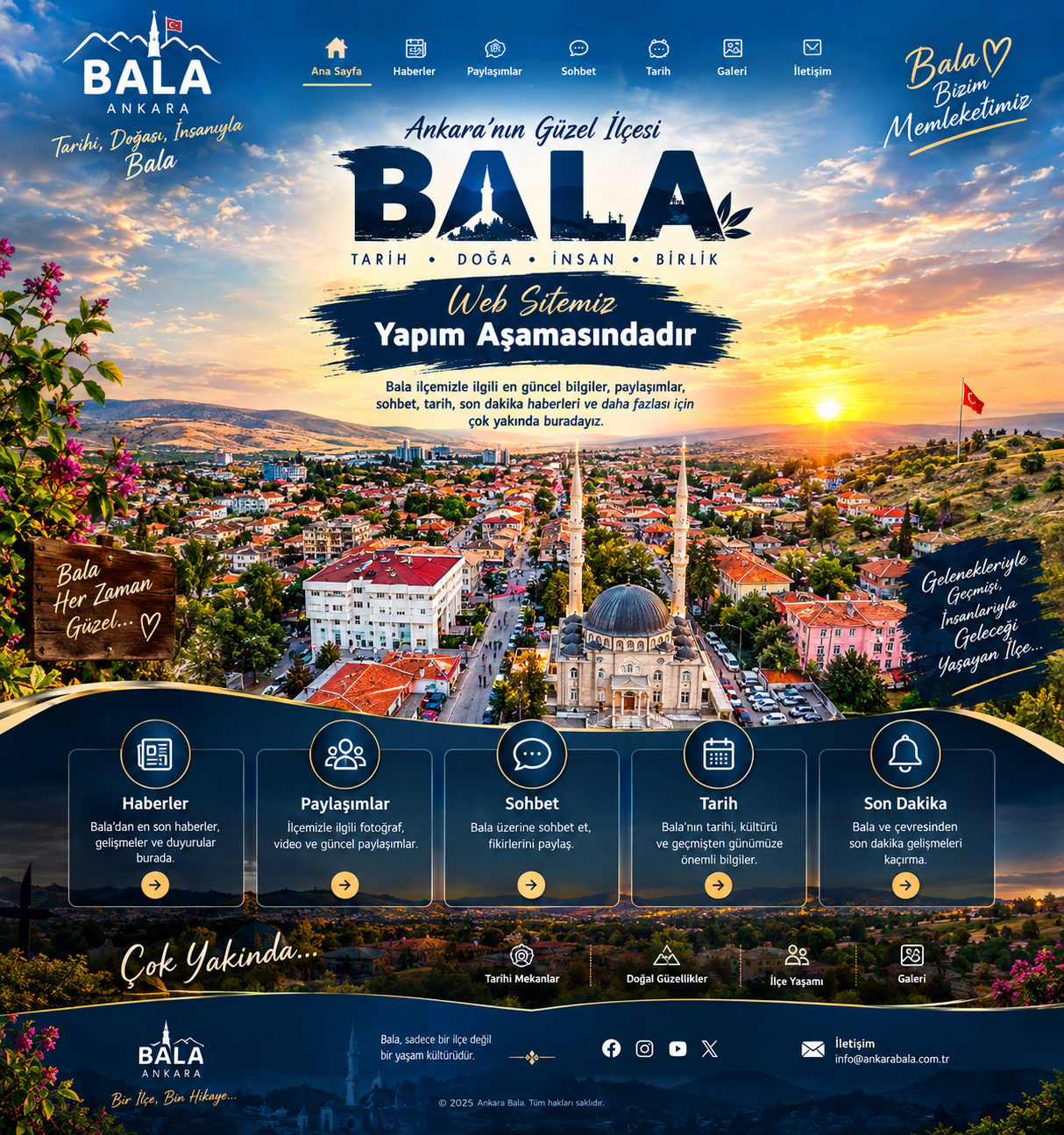 Ankara Bala Web Sitemiz Yapım Aşamasındadır